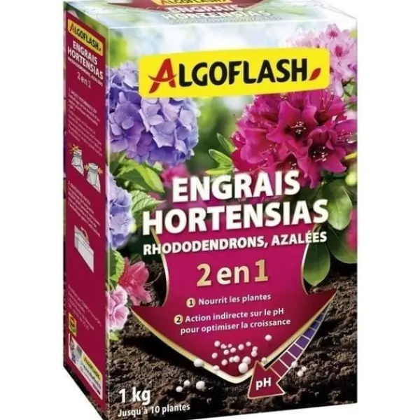 Discount ALGOFLASH NATURASOL Gødning til hortensia, rhododendron og azalea - Special pH - 1 kg Gødningsmidler