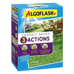 Gødningsmidler^ALGOFLASH NATURASOL Græsgødning - 3 handlinger - 3 kg