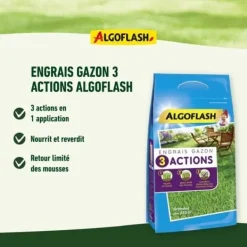 Gødningsmidler^ALGOFLASH NATURASOL Græsgødning - 3 handlinger - 3 kg