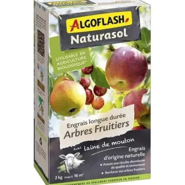 Gødningsmidler^ALGOFLASH NATURASOL Langtidsvirkende gødning til frugttræer - 2 kg