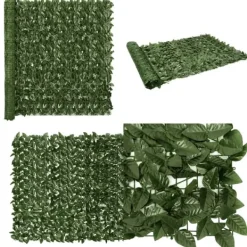 Buer, Spalier, Lysthuse Uden Tag^Altanafskærmning 600x150 cm mørkegrønne blade - Altanafskærmning - Altanafskærmninger - Home & Living