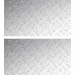 Pejse^Aluminium Checker Plader - Skridsikre Trappetrin | Farve: Sølv | Størrelse: 90x50 cm