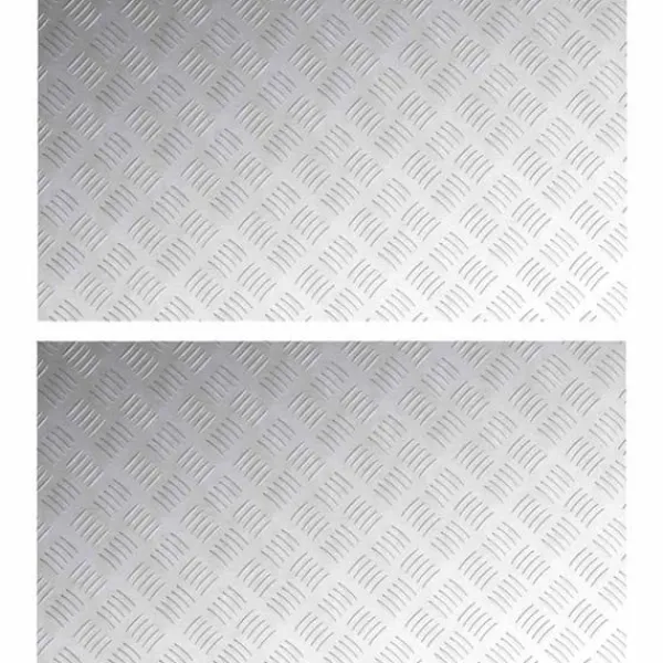 Pejse^Aluminium Checker Plader - Skridsikre Trappetrin | Farve: Sølv | Størrelse: 90x50 cm