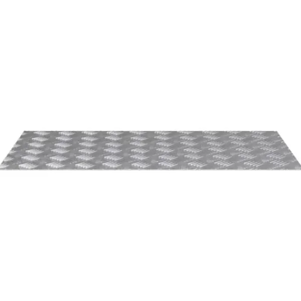 Pejse^Aluminium Checker Plader - Skridsikre Trappetrin | Farve: Sølv | Størrelse: 90x50 cm