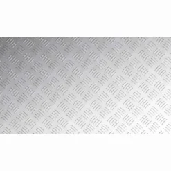 Pejse^Aluminium Checker Plader - Skridsikre Trappetrin | Farve: Sølv | Størrelse: 90x50 cm