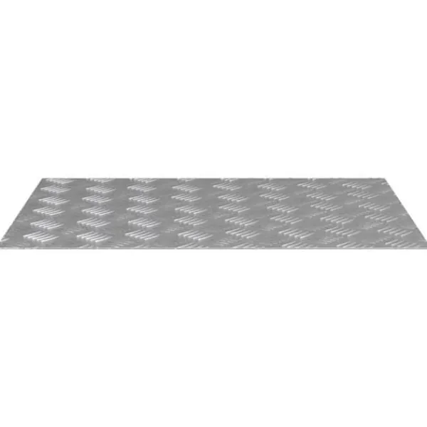 Clearance Aluminium Checker Plader 4 stk - Skridsikre Trin til Trappermiljøer | 70x50 cm | Farve: Sølv Pejse
