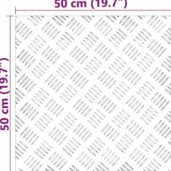 Aluminium Checker Plader 4 stk - Skridsikre Trappetrin | Størrelse: 50x50 cm | Farve: Sølv Havedekorationer