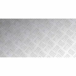 Outlet Aluminium Checker Plader - Skridsikre Trappetrin | Størrelse: 80x40 cm | Farve: Sølv Tilbehør Til Brændeovne & Pejse