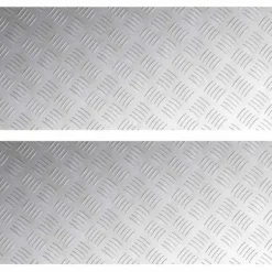Pejse^Aluminium Checker Plader - Skridsikre Trappetrin | Størrelse: 90x40 cm | Farve: Sølv