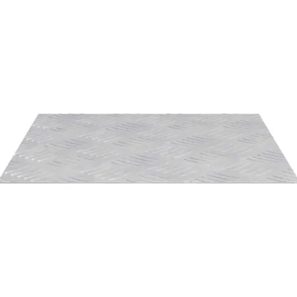 Havedekorationer^Aluminium Checker Plader 4 stk - Skridsikre Trapplik | Farve: Sølv | Størrelse: 40x40 cm