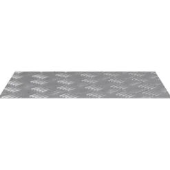 Clearance Aluminium Checker Plader 2 stk - Skridsikre Trappeplader | Størrelse: 60x40 cm | Farve: Sølv Tilbehør Til Brændeovne & Pejse
