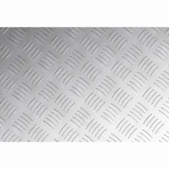 Clearance Aluminium Checker Plader 2 stk - Skridsikre Trappeplader | Størrelse: 60x40 cm | Farve: Sølv Tilbehør Til Brændeovne & Pejse