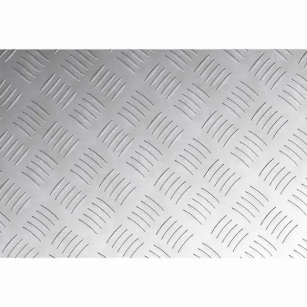 Clearance Aluminium Checker Plader 2 stk - Skridsikre Trappeplader | Størrelse: 60x40 cm | Farve: Sølv Tilbehør Til Brændeovne & Pejse