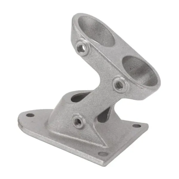 Flag & Vindposer^Aluminiumslegering dobbelthuls flagstangholderbeslag - kraftig, rustsikker, udendørs flagholder (sølv)