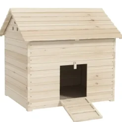 Online Andehus i gran med vipbart tag, hævet bund & rampe, 100x82,5x91 cm Til Fugle & Småvildt