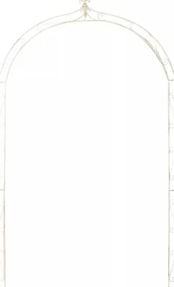 Clearance Anna Rose Arch - Rustic Country House Style Garden Arch, Antique Cream Metal, 220cm Passage Height Buer, Spalier, Lysthuse Uden Tag