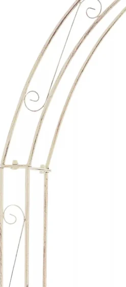 Clearance Anna Rose Arch - Rustic Country House Style Garden Arch, Antique Cream Metal, 220cm Passage Height Buer, Spalier, Lysthuse Uden Tag