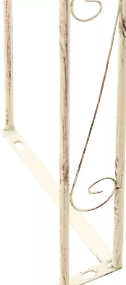 Clearance Anna Rose Arch - Rustic Country House Style Garden Arch, Antique Cream Metal, 220cm Passage Height Buer, Spalier, Lysthuse Uden Tag