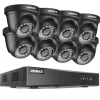 Sikkerhedsmonitorer & Videokameraer^ANNKE Sikkerhedssystem, 2MP Opløsning, 8CH Indgang, HD Video Komprimering,DW81KD-58BL, 1T1T