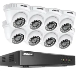 Outlet ANNKE Sikkerhedssystem, 2MP Opløsning, 8CH Indgang, HD Video Komprimering,DW81KD-58BMDW81KD-58BM, ToT Sikkerhedsmonitorer & Videokameraer