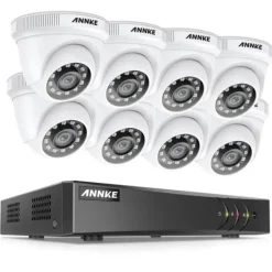 Outlet ANNKE Sikkerhedssystem, 2MP Opløsning, 8CH Indgang, HD Video Komprimering,DW81KD-58BMDW81KD-58BM, ToT Sikkerhedsmonitorer & Videokameraer