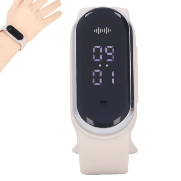 Discount Anti Mosquito Armband Watch Silica Gel USB Uppladdningsbart Ultraljud Myggmedel Armband för Outdoor White Insektmiddel & Dyreafvisende Middel