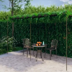 Buer, Spalier, Lysthuse Uden Tag^Antikbrun jernpergola til roser og klatreplanter | Størrelse: 6x3x2,5 m