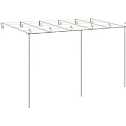 Buer, Spalier, Lysthuse Uden Tag^Antikbrun jernpergola til roser og klatreplanter | Størrelse: 6x3x2,5 m