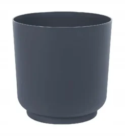 Krukker & Plantebeholdere^Antracit mat plastikdæksel til blomster Satina 17x16,8 cm