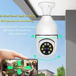 Sikkerhedsmonitorer & Videokameraer^AOC-7904-D8 360° PTZ-sikkerhedskamera - HD, smart sporing, nattesyn, ingen blinde vinkler