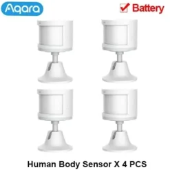 Discount Aqara Menneskekropssensor, Zigbee Kommunikation, 7m Detektionsafstand,4 stk. kropssensor Bevægelsesdetektorer