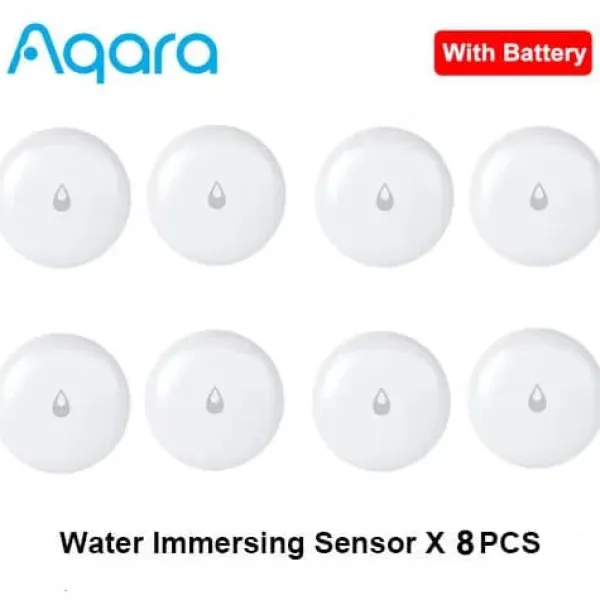 Outlet Aqara Vandlækagesensor, IP67 Vandtæt, Zigbee Forbindelse,8stk vand sensor Lækagedetektorer