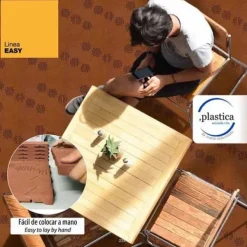 Outlet Artplast Flise Easy 39x39x2.5 Cm 20 Enheder Brun Havedekorationer