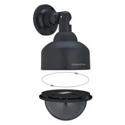 Discount Attrapovervågningskamera, kuppelformet, 23,5x12,5x14 cm, sort Falske Overvågningskameraer