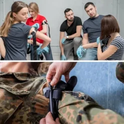 Beredskabsplaner^Auledio Turnstile Tactical Turniquet Emergency Kit til jagt og vandreture, til udendørs alvorlige nødsituationer og blodtabskontrol varevogn