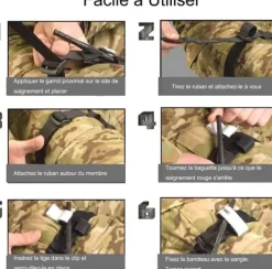 Beredskabsplaner^Auledio Turnstile Tactical Turniquet Emergency Kit til jagt og vandreture, til udendørs alvorlige nødsituationer og blodtabskontrol varevogn