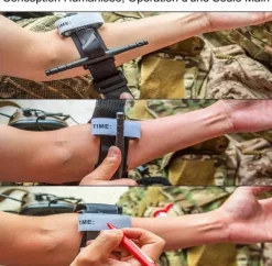 Beredskabsplaner^Auledio Turnstile Tactical Turniquet Emergency Kit til jagt og vandreture, til udendørs alvorlige nødsituationer og blodtabskontrol varevogn