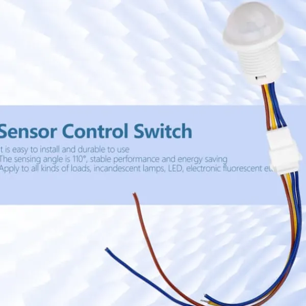 Bevægelsesdetektorer^Automatisk LED-bevægelsessensor - HW06A, Infrarød kontrol, 1-40W, 35*25mm