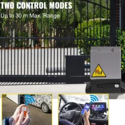 Skure, Garager & Carports^Automatisk skydeport til 1800 KG med 4 fjernbetjeninger og APP-kontrol for nem betjening.
