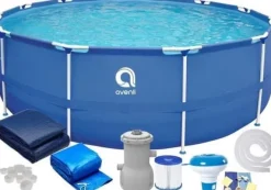Sale Avenli 420 cm Opsætningspoolsæt med Pumpe - Komplet & Budgetvenlig Pooler