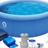 Viking Choice Pooler^Avenli 244cm Rund Oppustelig Pool Sæt med Pumpe & Filtersystem - Perfekt til Haveentusiaster
