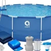 Pooler^Avenli overjordisk pool 450 x 122 cm med pumpe - komplet sæt