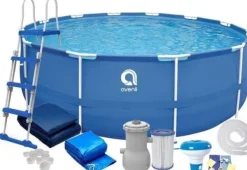 Pooler^Avenli overjordisk pool 450 x 122 cm med pumpe - komplet sæt