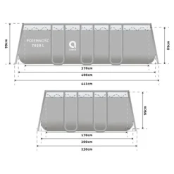Pooler^Avenli Rammepool 400X200X99 Cm med sandfilterpumpe - Komplet sæt