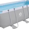 Clearance Avenli 400x200x99cm Rektangulær Overjordisk Pool med Filterpumpe til Haveentusiaster Pooler