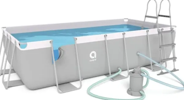 Viking Choice Pooler^Avenli 400x200x99cm Rektangulær Ramme Pool med Pumpe, Ideel til Familier & Sociale Samvær