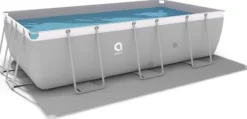 Viking Choice Pooler^Avenli 400x200x99cm Rektangulær Ramme Pool med Pumpe, Ideel til Familier & Sociale Samvær