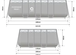Viking Choice Pooler^Avenli 400x200x99cm Rektangulær Ramme Pool med Pumpe, Ideel til Familier & Sociale Samvær