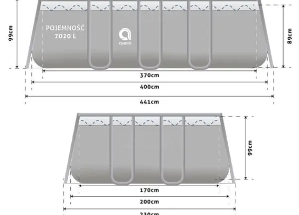 Viking Choice Pooler^Avenli 400x200x99cm Rektangulær Ramme Pool med Pumpe, Ideel til Familier & Sociale Samvær