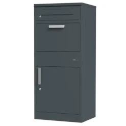 Clearance AXI Levi Metall Paketbrevlåda Antracit | Paketbox för flera paket | Brevlåda med lås | 50,6 x 38,3 x 112 cm Postkasser & Brevindkast